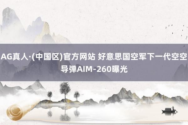 AG真人·(中国区)官方网站 好意思国空军下一代空空导弹AIM-260曝光