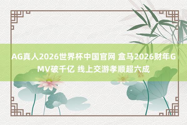 AG真人2026世界杯中国官网 盒马2026财年GMV破千亿 线上交游孝顺超六成