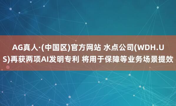 AG真人·(中国区)官方网站 水点公司(WDH.US)再获两项AI发明专利 将用于保障等业务场景提效