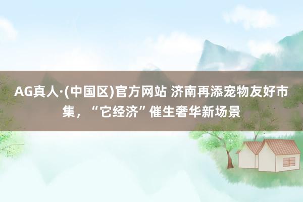 AG真人·(中国区)官方网站 济南再添宠物友好市集,“它经济”催生奢华新场景