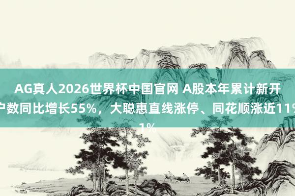 AG真人2026世界杯中国官网 A股本年累计新开户数同比增长55%,大聪惠直线涨停、同花顺涨近11%
