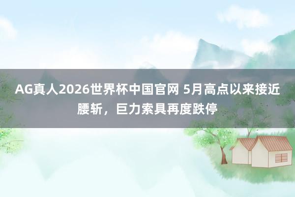 AG真人2026世界杯中国官网 5月高点以来接近腰斩，巨力索具再度跌停