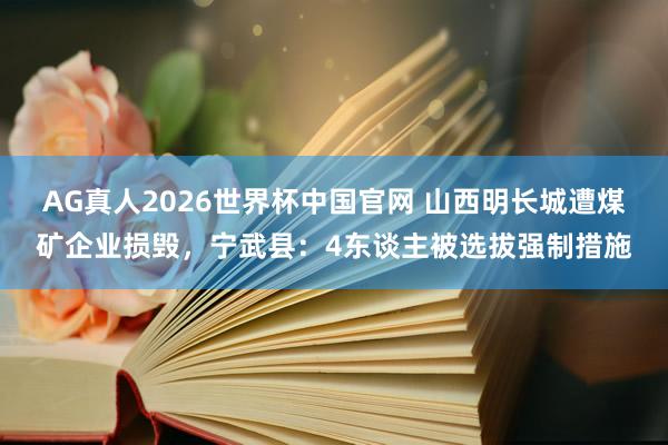 AG真人2026世界杯中国官网 山西明长城遭煤矿企业损毁,宁武县:4东谈主被选拔强制措施