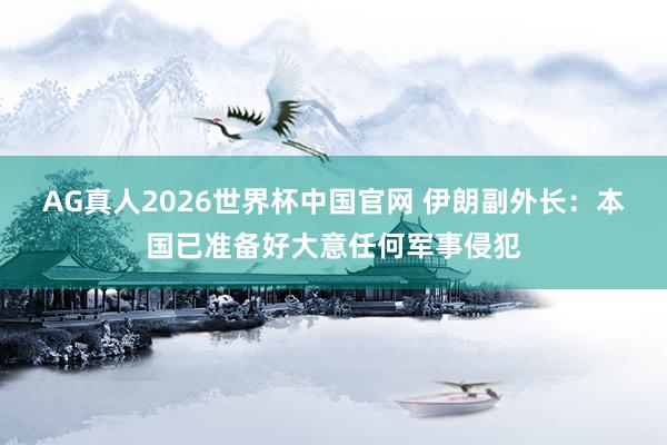 AG真人2026世界杯中国官网 伊朗副外长:本国已准备好大意任何军事侵犯