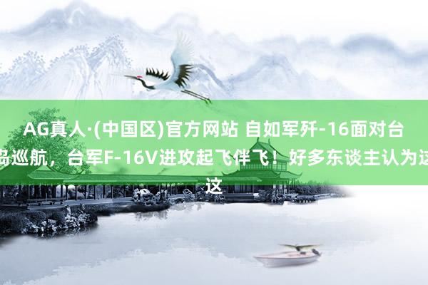 AG真人·(中国区)官方网站 自如军歼-16面对台岛巡航,台军F-16V进攻起飞伴飞!好多东谈主认为这