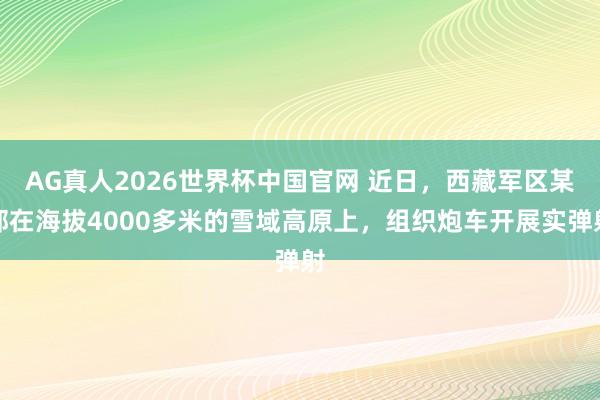 AG真人2026世界杯中国官网 近日,西藏军区某部在海拔4000多米的雪域高原上,组织炮车开展实弹射