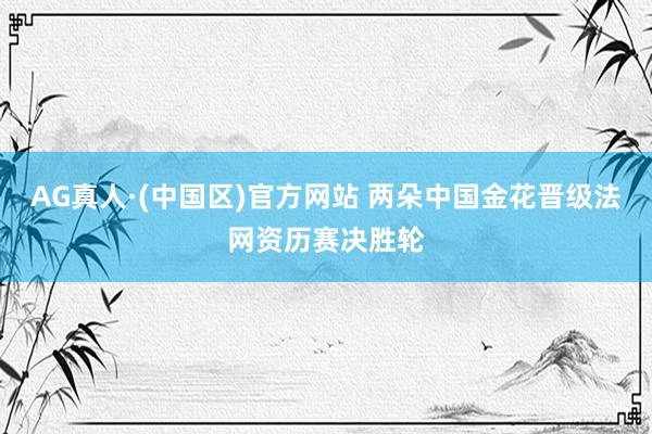 AG真人·(中国区)官方网站 两朵中国金花晋级法网资历赛决胜轮