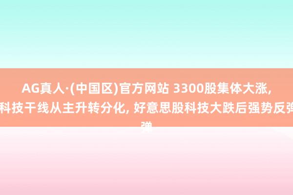 AG真人·(中国区)官方网站 3300股集体大涨, 科技干线从主升转分化, 好意思股科技大跌后强势反弹