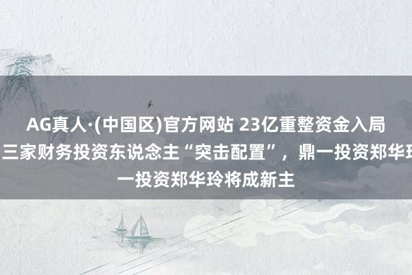 AG真人·(中国区)官方网站 23亿重整资金入局*ST亿晶:三家财务投资东说念主“突击配置”,鼎一投资郑华玲将成新主