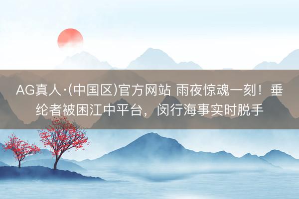 AG真人·(中国区)官方网站 雨夜惊魂一刻!垂纶者被困江中平台,闵行海事实时脱手